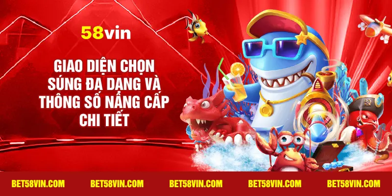 Giao diện chọn súng đa dạng và thông số nâng cấp chi tiết